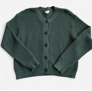J. Crew Green Knit Cardigan Sz. L